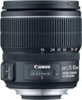 Lens Specifications Focal Length & Maximum Aperture: 15 - 85mm 1:3.5-5.6 Lens Construction: 17 elements in 12 groups UD Glass: 1 Diagonal Angle of View: 84 degrees 30' to 18 degrees 25' Focus System: Inner focusing system with USM Closest Focusing Distance: 1.15 ft. / 0.35m Filter Size: 72mm Max. Diameter x Length: 3.2 x 3.4 in./81.6 x 87.5mm Weight (lens only): 20.3 oz./575g