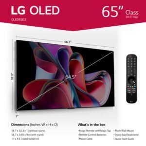LG G3 65" 4K HDR Smart OLED evo TV