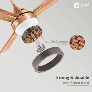 Orient Spectra 1200mm/48" Ceiling Fan Underlight & Remote (Antique Copper)