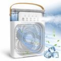 Household air humidifier, portable fan, air conditioner, USB electric fan, LED night light, water mist fun three in one usb fan