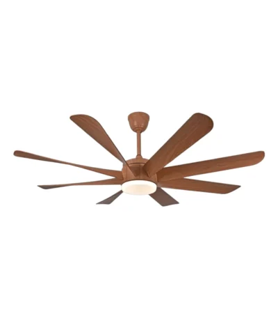 Qulik Helix UL 60"- Modern Decorative Silent ABS Blade Under light with Remote Ceiling Fan (Light Wood) Q-6522-LW