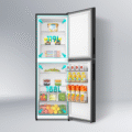 Hisense 277L TMF Inverter Glass Door Refrigerator RT1G276NAMB Mirror Black