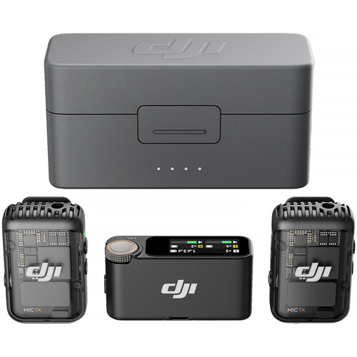 DJI Mic 2 Wireless Mic System with Built-In Recorder for Camera & Smartphone