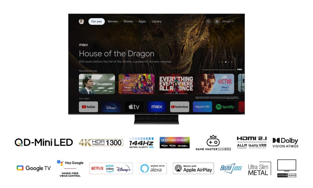 TCL 85 Inch C805 QLED Mini LED 4K