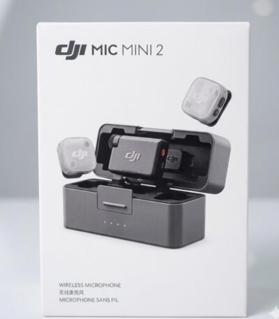 DJI MIC MINI 2 (2 TX + 1 RX + CC) wireless microphone kit for vlogging, interviews, and professional audio recording with portable charging case