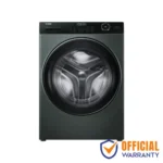 Haier HW90-BP14959S8 9KG Front Load Washing Machine with inverter motor, AI features, large drum, and LED display in silver finish