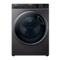 Haier HW90-BP14959S8 9KG Front Load Washing Machine with inverter motor, AI features, large drum, and LED display in silver finish