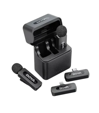 Boya BY-V3 Combo 2.4GHz Dual Channel Wireless Microphone System