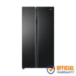 Haier HRF-680BG 630L Convertible Side-by-Side Refrigerator Black Glass