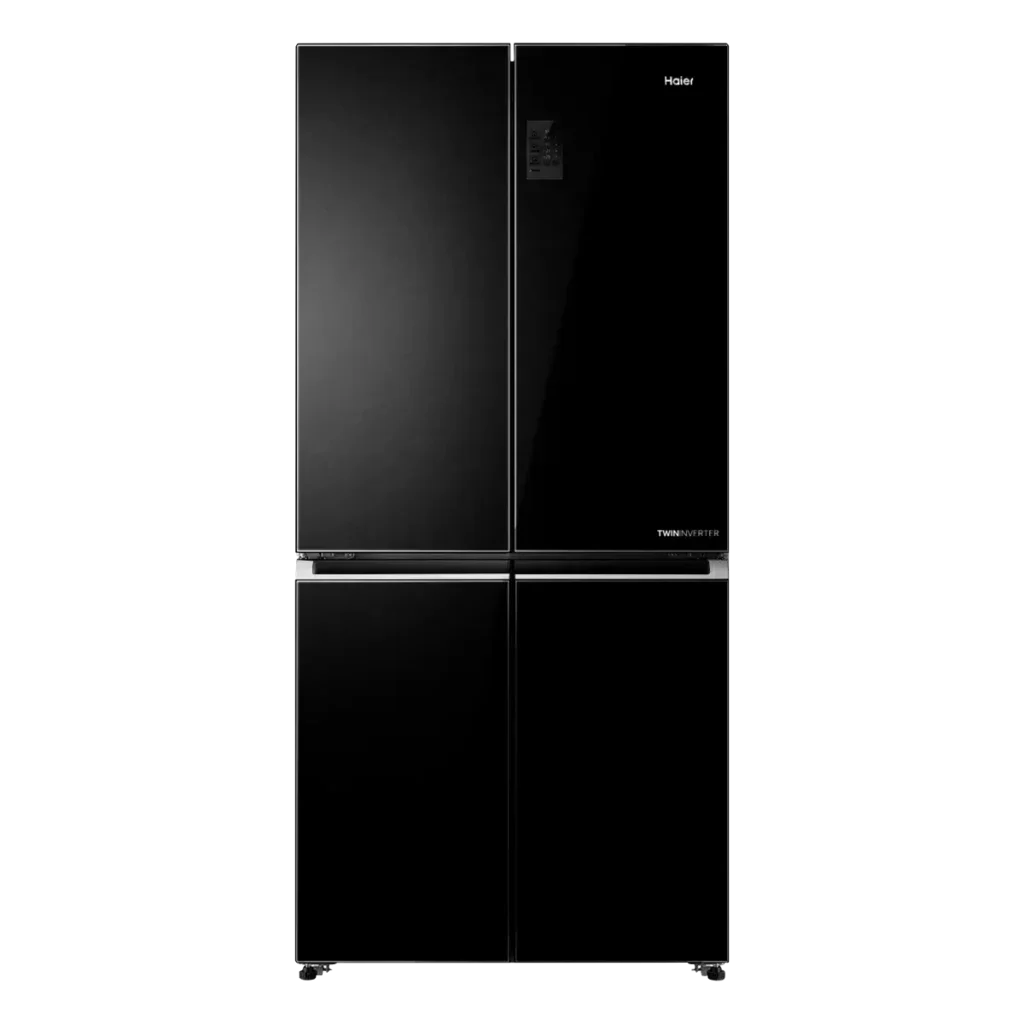 Haier HRF-578TPB 522 Liters French T-Door No Frost Refrigerator in Piano Black