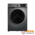 TCL C7110FLG 10KG Front Load Washing Machine with Smart DD inverter motor, steam wash, heater, honeycomb drum, LED display, and premium silver finish.