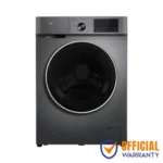 TCL C7110FLG 10KG Front Load Washing Machine with Smart DD inverter motor, steam wash, heater, honeycomb drum, LED display, and premium silver finish.