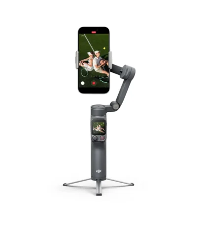 DJI Osmo Mobile 8P Creator Combo smartphone gimbal with 3-axis stabilization, built-in tripod, extension rod, fill light, and wireless mic for professional video recording