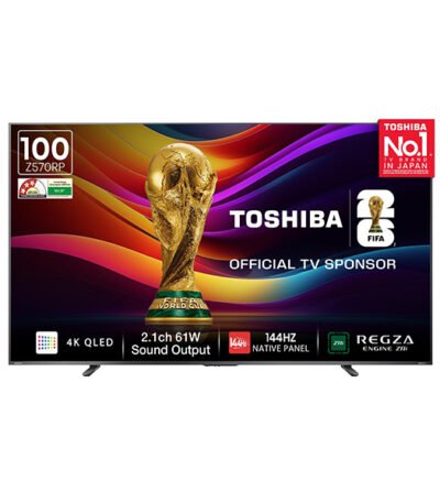Toshiba 100 Inch 100Z570RP 4K Ultra HD Smart QLED TV Front View