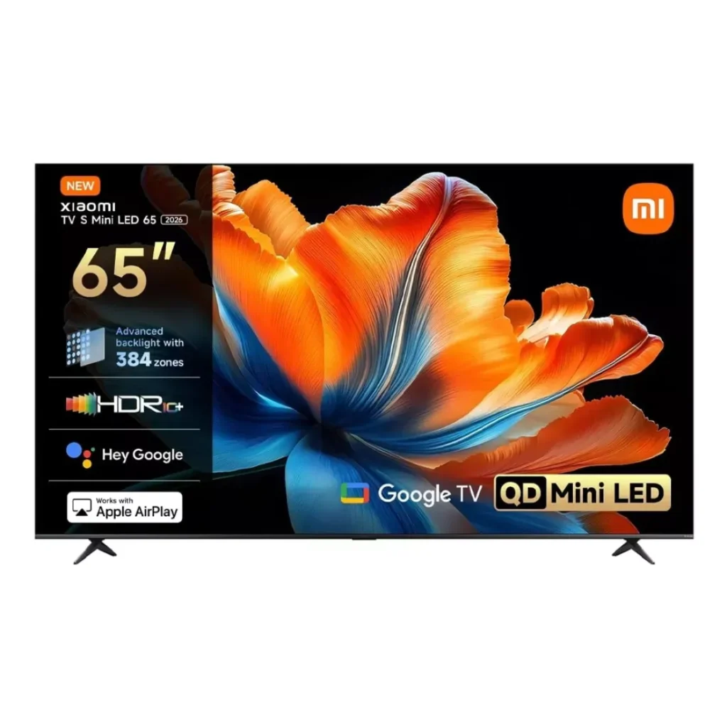 Xiaomi TV 65 Inch S Mini LED 4K UHD Google Smart TV with Google TV, Mini LED Display, Dolby Vision and Dolby Atmos