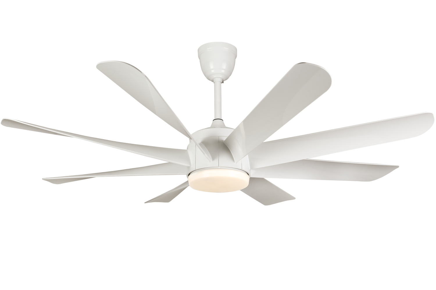 BREEZE.LUX BL-2181-WH 62 Inch White 8 Blade DC Ceiling Fan with LED Light and Remote Control BREEZE.LUX BL-2181-WH 62 Inch White 8 Blade DC Ceiling Fan with LED Light and Remote Control