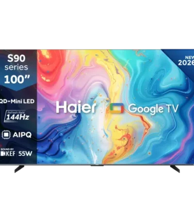 Haier H100S90FUX 100 Inch 4K UHD QD-Mini LED Smart Google TV with Google TV, Dolby Vision, Dolby Atmos, HDMI 2.1 and Quantum Dot Display