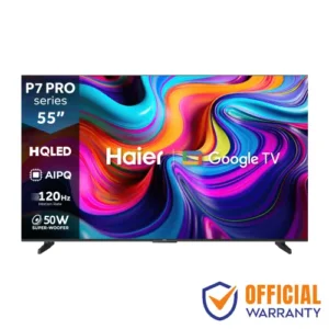Haier P7 Pro HQLED 55 Inch AI Smart Google TV with 4K Ultra HD Display, Google TV, Dolby Vision, Dolby Atmos and Built-in Google Assistant
