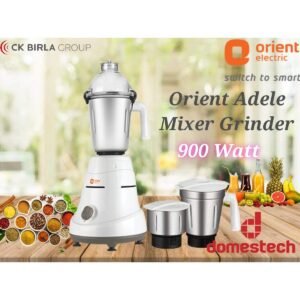 Orient Adele 900 Watts Mixer Grinder Blender Juicer with 3 Stainless Steel Jars for Kitchen Use