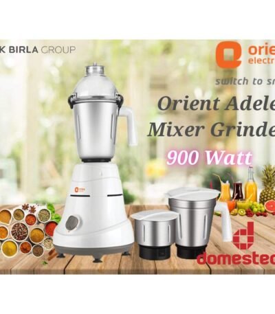 Orient Adele 900 Watts Mixer Grinder Blender Juicer with 3 Stainless Steel Jars for Kitchen Use