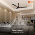 Mozart Minimalist Designer Ceiling Fan Flow Black - Image 5