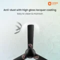 Mozart Minimalist Designer Ceiling Fan Flow Black - Image 3