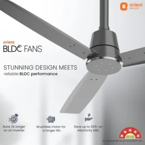 Orient Proton BLDC Ceiling Fan 1200mm 3 Blades 230 CMM Air Delivery