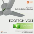 Ecotech Volt BLDC Ceiling Fan Built in Battery Backup 1200MM - Image 7
