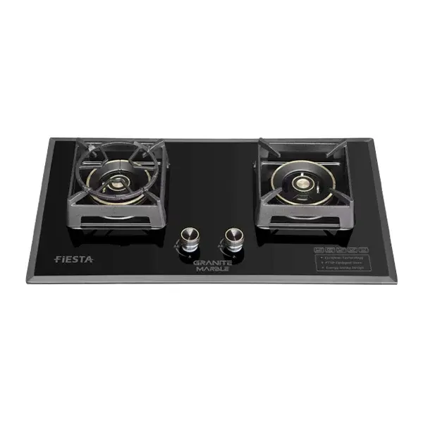 FIESTA FGH-8212C 2 Burner Gas Cooker with Black Marble Panel Design