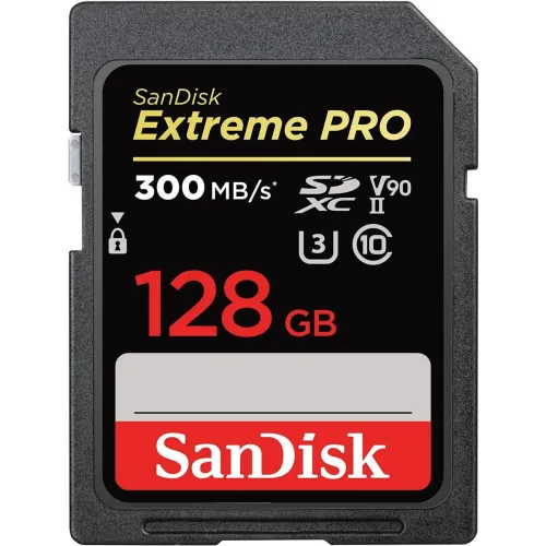 SanDisk Extreme PRO 128GB 300mbps SDXC UHS-II Memory Card (SDSDXDK-128G-GN4IN)
