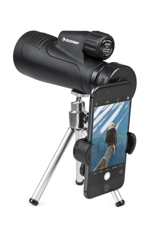 Outland X 20x50mm Monocular with Tripod, Smartphone Adapter